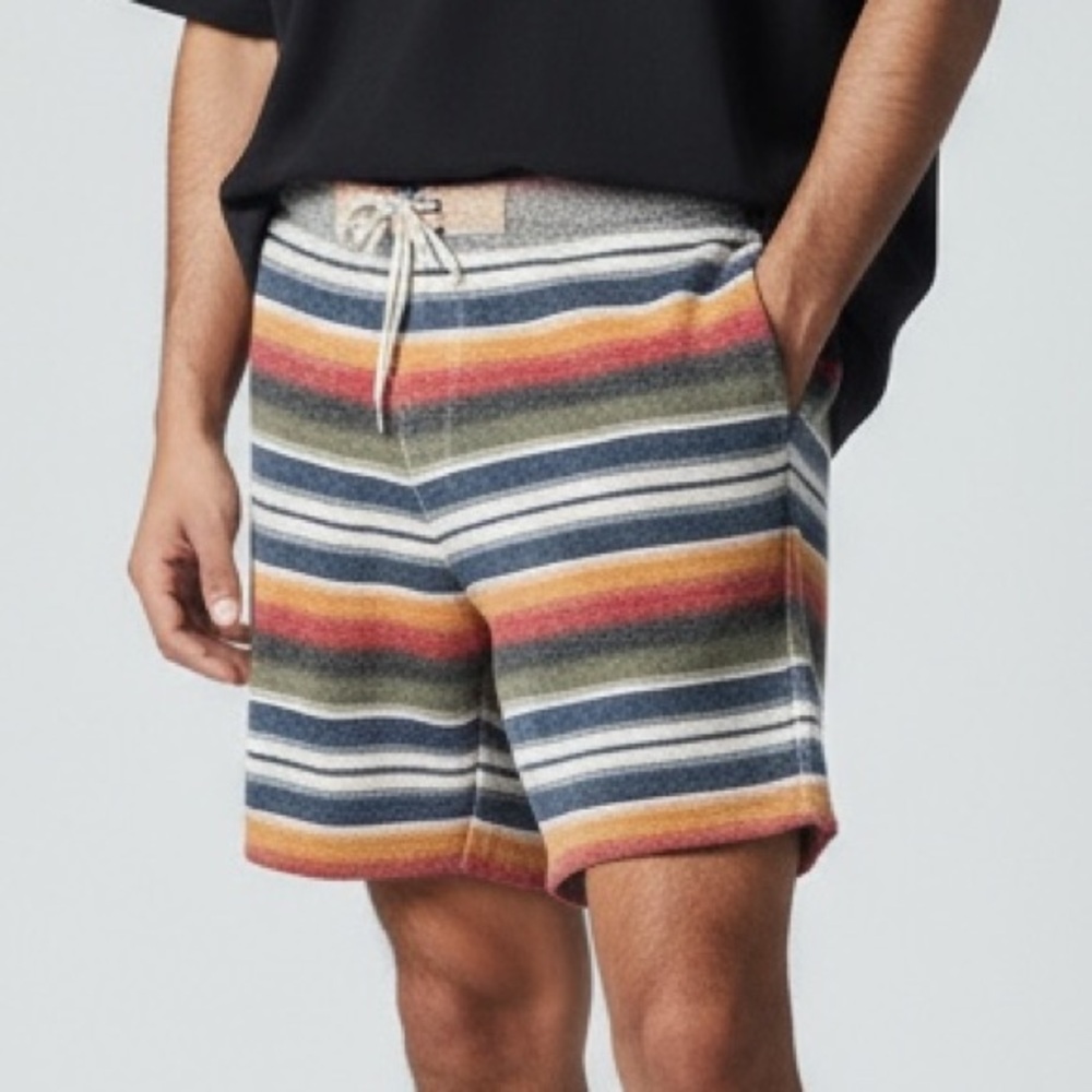 Vissla Men's XXL The Sofa Surfer Shorts Multi Stripe Woven Inseam‎ 9"